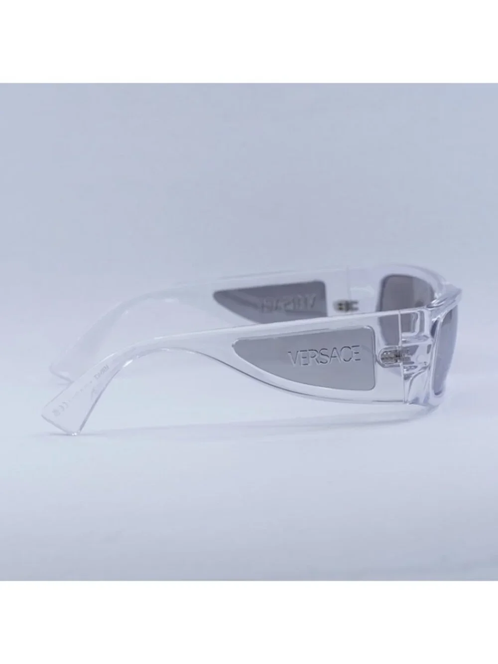 Versace VE4482 148/8V Sunglasses Transparent Rectangle Frame, Clear Lenses